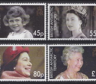 2006 British Antarctic.- SG.419-22  80th Birthday of Queen Elizabeth II  set 4 values U/M (MNH)