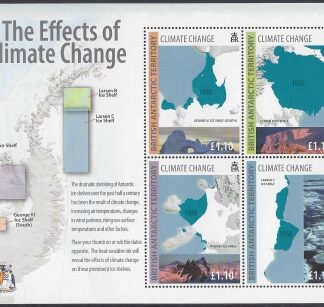2009 British Antarctic.  MS.510 Climate Change. mini sheet U/M (MNH)