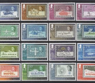 2013 British Antarctic. SG.596-611 50th Anniversary of First British Antarctic Stamps. set 16 values U/M (MNH).