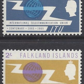 1965 Falkland Islands SG.219-20 ITU Centenary set 2 values U/M (MNH)