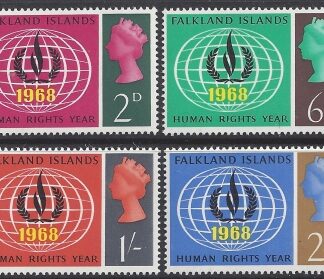 1968 Falkland Islands. SG.228-31 Human Rights Year set 4 values U/M (MNH)