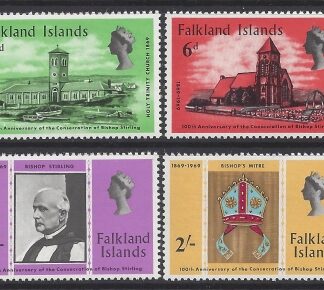 1969 Falkland Islands.  SG.250-3  Centenary of Bishop Stirlings Consecration. set 4 values U/M  (MNH)