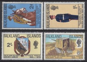 1970 Falkland Islands. SG.254-7 Golden Jubilee of Defence Force. set 4 values U/M (MNH)