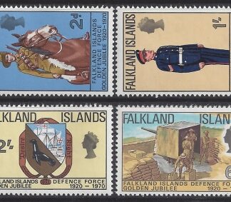 1970 Falkland Islands. SG.254-7 Golden Jubilee of Defence Force. set 4 values U/M (MNH)