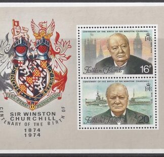 1974 Falkland Islands  - MS.306 Birth Centenary of Sir Winston Churchill mini sheet U/M (MNH)