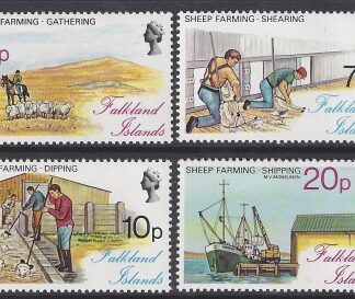 1976 Falkland Islands. SG.321-4 Sheep Farming set 4 values U/M (MNH)