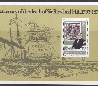 1979 Falkland Islands. MS.367 Death Centenary of Sir Rowland Hill mini sheet U/M (MNH)