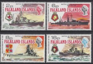 1974 Falkland Islands Anniv. Battle of River Plate SG.307/10 MNH