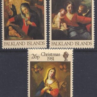 1981 Falkland Islands. SG.409-11 Christmas Paintings   set 3 values U/M (MNH)