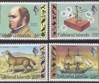 1982  Falkland Islands SG.422-5 150th Anniversary of Charles Dawin's Voyage  set 4 values U/M (MNH)