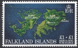 1982  Falkland Islands SG.430 Rebuilding Fund  U/M (MNH)