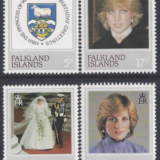 1982  Falkland Islands SG.426-9 21st Birthday of The Princess of Wales.  set 4 values U/M (MNH)