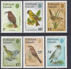 1982  Falkland Islands SG.433-8 Birds of the Pesserine Family  set 6 values U/M (MNH)