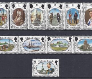 1982  Falkland Islands SG.439-49  150th Anniversary of British Administration.  set 11 values U/M (MNH)