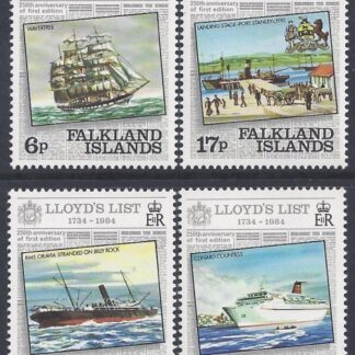 1984 Falkland Islands. SG.484-7  Lloyd's List. set 4 values U/M (MNH)