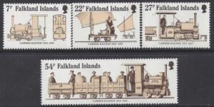 1985 Falkland Islands. SG.497-500 75th Anniversary of Camber Railway. set 4 values U/M (MNH)
