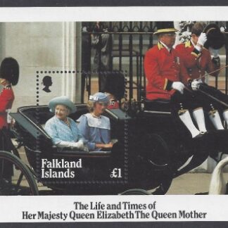 1985 Falkland Islands. MS.509 Life & Times of Queen Elizabeth The Queen Mother. mini sheet   U/M (MNH)