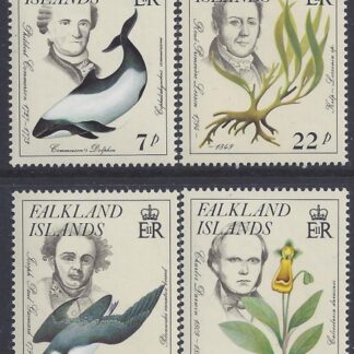 1985 Falkland Islands.  SG.514-7 Early Naturalists set 4 values U/M (MNH)
