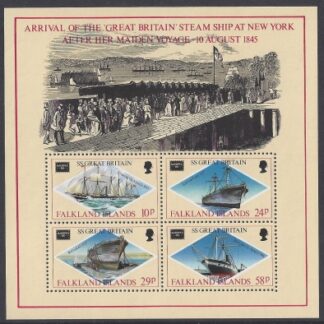 1986 Falkland Islands.  MS.531  Ameripex 86 Stamp Show.  mini sheet.   U/M (MNH)