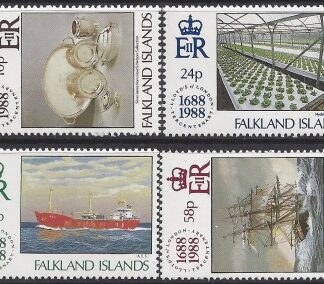1988 Falkland Islands SG.563-6  300th Anniversary of Lloyds of London. set 4 values U/M (MNH)