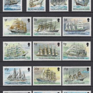 1989 Falkland Islands. SG.567-82 Cape Horn Sailing Ships set 16 values U/M (MNH)