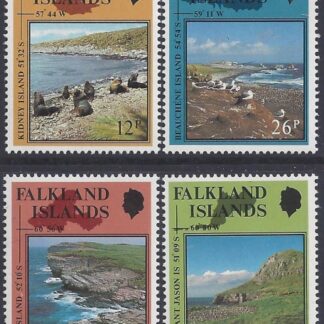 1990 Falkland Islands.  SG.597-600 Nature Reserves & Sanctuaries. set 4 values U/M (MNH)