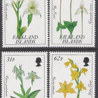 1991 Falkland Islands.  SG.629-32  Orchids. set 4 values U/M (MNH)
