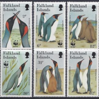 1991 Falkland Islands.  SG.633-8  Endangered Species - King Penguins. set 6 values U/M (MNH)