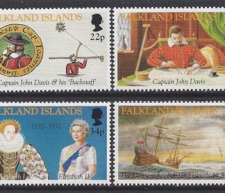 1992 Falkland Islands. SG.661-4  40th Anniversary of First Sighting of Falkland Islands. set 4 values U/M  (MNH)