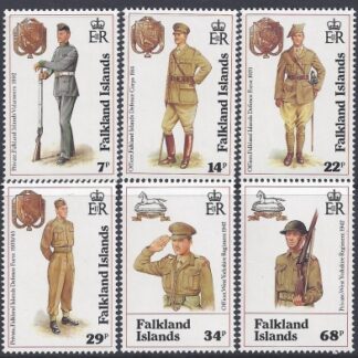 1992 Falkland Islands. SG.665-70  Centenary of Falkland Islands Defence Force.  set 6 values U/M  (MNH)