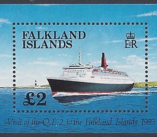 1993 Falkland Islands.  MS.675  Visit of QEII Cruise Liner.  mini sheet. U/M (MNH)
