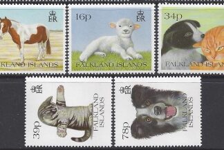 1993 Falkland Islands.  SG.691-5  Pets.  set 5 values U/M (MNH)