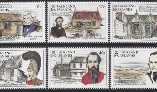 1994 Falkland Islands. SG.713-8  150th Anniversary of Founding of Stanley. Set 6 values U/M (MNH)