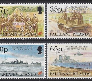 1995 Falkland Islands. SG.737-40  50th Anniversary of End of 2nd World War. set 4 values U/M (MNH)