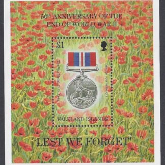 1995 Falkland Islands. MS.741 50th Anniversary of End of 2nd World War. mini sheet.  U/M (MNH)