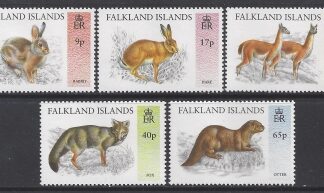 1995 Falkland Islands.  SG.752-6   Introduced Wild Animals. set 5 values U/M (MNH)