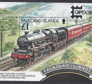 1996 Falkland Islands.  MS.770  Capex 96 Stamp Exhibition Toronto. (Mail Transport).mini sheet.  U/M (MNH)