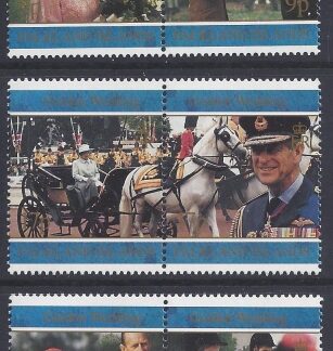 1997 Falkland Islands. SG.785-90 Golden Wedding of Queen Elizabeth & Prince Philip. set 6 values U/M (MNH)