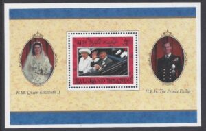 1997 Falkland Islands. MS.791 Golden Wedding of Queen Elizabeth & Prince Philip.  mini sheet U/M (MNH)