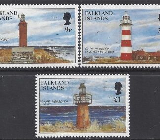 1997 Falkland Islands. SG.792-4  Lighthouses. set 3 values U/M (MNH)