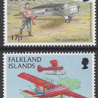 1998 Falkland Islands  SG.823-4  50th Anniversay of Falkland Islands Government Air Service.  set 2 values U/M (MNH)