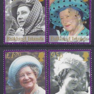 2002 Falkland Islands. SG.932-5 Queen Elizabeth The Queen Mother Commemoration.  set 4 values U/M (MNH)