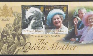 2002 Falkland Islands. MS.936 Queen Elizabeth The Queen Mother Commemoration.  mini sheet.  U/M (MNH)