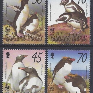 2002 Falkland Islands. SG.937-40  Endangered Species - Penguins.  set 4 values U/M (MNH)