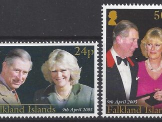 2005 Falkland Islands SG.1012-3  Royal Wedding. set 2 values U/M (MNH)
