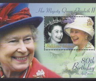 2006 Falkland Islands. MS.1042  80th Birthday of Queen Elizabeth II   mini sheet U/M (MNH)