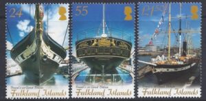 2006 Falkland Islands. SG.1043-5  Maritime Heritage(3rd Series) set 3 values U/M (MNH)