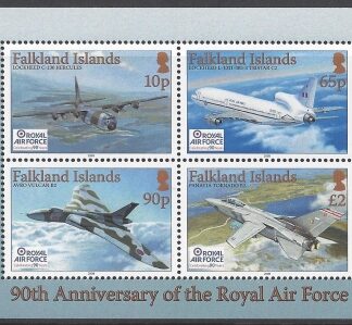 2008 Falkland Islands MS1108 90th Anniversary of Royal Airforce.mini sheet.U/M (MNH)