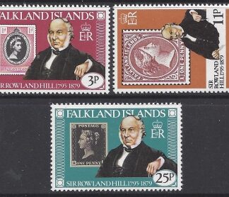 1979 Falkland Islands SG.364-6 Death Centenary Rowland Hill set 3 values U/M (MNH)