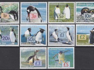 2005 Falkland Islands. SG. D9-18  Postage Dues. Penguins set 10 values U/M (MNH)